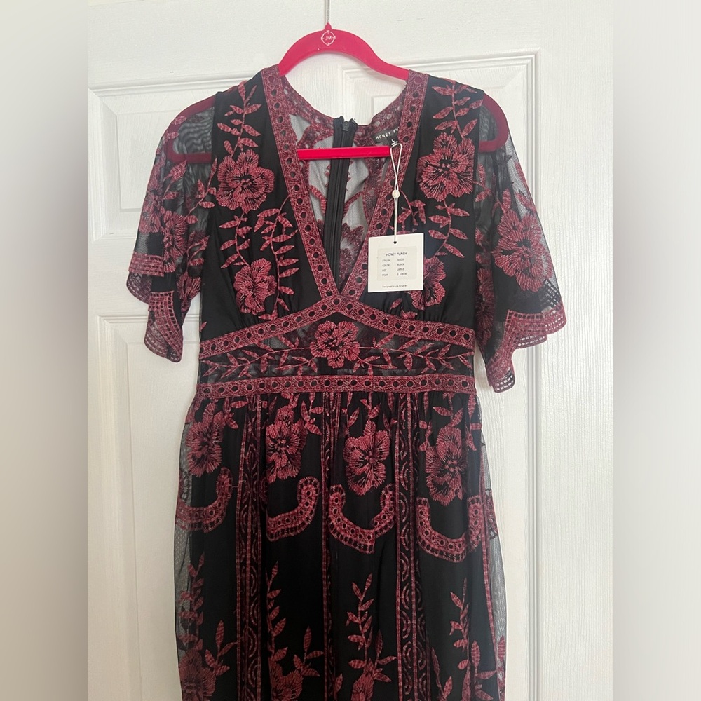 NWT Honey Punch Lace Maxi